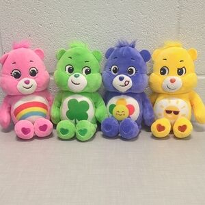 Care Bears Plush Set - Pink, Green, Blue, Yellow
